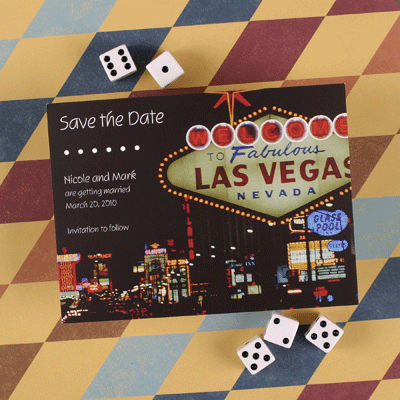 Cheap Vegas Wedding on Las Vegas Save The Date Invitations   Las Vegas Wedding Invitations